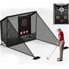 Generico Rete Da Golf Per Il Garage | 3 x 2.1 metri | Sistemi Di Rete Da Golf Con Per Palline E Tappetino Bersaglio | Per L'Allenamento All'aperto E Al Coperto Per Il Drive, Chip E Lo Swing