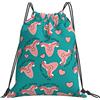 Generic Unisex Borsa Coulisse Obstetrical Nurse Cervix Sacca Ginnastica con Coulisse Sacca Zaino Sportivo per Donna Piscina Yoga 36X42Cm