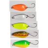 Generico ondulanti spoon pesca canna trota lago trout area cucchiaino artificiale kit 5 pezzi 3 grammi