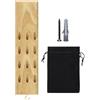 Generic Supporto per freccette in legno - Supporto per freccette da 35 cm a parete, con 12 punte, accessorio per sala da gioco con custodia e vite di montaggio, display per l'organizzazione delle