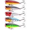 Generic XILILHC 5 PZ Esche da Pesca Popper 6.5 Cm 8g Topwater Wobbler Pesca Esca for Luccio Esca Artificiale Occhi 3D Giappone Crankbaits Richiamo di Pesca