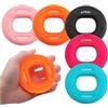 FIUTEKO Set di 5 attrezzi per allenare le mani e le dita, per rafforzare le impugnature, per allenare le mani, anelli in silicone, per allenare le mani, 20-80 lb