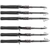 Lapiglo Canna da pesca telescopica da 1,5 m in fibra di carbonio da viaggio, MH Power Lure Spinner d'acqua dolce per carpe, orate, scarafaggi, trecce da 42 cm chiusa