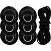 Angoily Accessori per Kayak Corda Elastica Bungee in PVC Nero, Facile da Installare e Resistente alla Ruggine, per Canotto Gonfiabile e Paddle Board