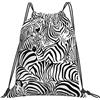 Generic con Coulisse Coulisse Borsa da Palestra Zebra'S Breach Sacca Sportiva Palestra Unisex Gym Sack per Piscina Viaggi Sport 36X42Cm