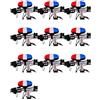 Vjsujehgy 10X Campanello per Campanello 6 LED A 4 Toni A Forma di Campanello A LED per Sirena Elettronica per Biciclette