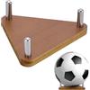 UNICRAFTALE 2 espositori triangolari in legno per palloni da calcio, marrone, da scrivania, per riporre oggetti sportivi, per palloni da basket, 9,7 x 12 x 4 cm