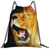 Generic Fashion Coulisse Tasche Animal King Series Lion Sacca Ginnastica Unisex Zainetti per Adulto Piscina Nuoto 36X42Cm