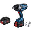 Bosch Professional BITURBO avvitatore a massa battente a batteria GDS 18V-1050 H (coppia ser. 1.050 Nm, coppia spunto 1.700 Nm, 2 batt. ProCORE18V 5.5Ah, caricatore rapido GAL 1880 CV, in L-BOXX 136)
