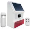 MeevrgR Sirena solare wireless da esterno 433 MHz con luce lampeggiante a LED per la sicurezza di casa e garage, avvisi ad alta intensità, facile installazione (B)