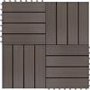 vidaXL 11 Piastrelle per Terrazza WPC Marrone Scuro Pavimento Patio