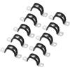 M METERXITY 10 Pcs Fascette Per Cavi, 1-1/16 Pollici/27 Mm 304 Acciaio Inossidabile Con Cuscinetto In Gomma Fascette Isolate Per Cavi A Forma Di U Supporto Di Tubi/Cavi/Condutture/Anelli