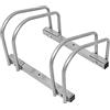 Froadp Rastrelliera Portabiciclette in Acciaio per 2 Biciclette, Portabici Supporto in Metallo Anti Ruggine e Risparmio di Spazio per Pavimento, Fissaggio Pavimento, Argento Unisex Adulto