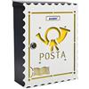 Alubox Francobollo Cassetta Postale Mia con Sportello, Multicolore