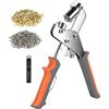 OUPADOS Pinza professionale per occhielli set di quattro colori 500 (diametro 10 mm), celle a canale con occhielli con morsetto, kit di attrezzi di montaggio, pressa ad occhielli magnetica in acciaio