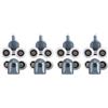 Segutage Set di 8 Rotelle Cuscinetti, 25 MM Rulli per Porta di Doccia, Bagno di Ricambio Pulegge per Box Doccia Cabine Vapore (Double Wheel)