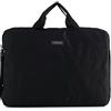 Nilox, Borsa Porta PC Imbottita, Custodia PC 15.6 con Manico e Tracolla, Realizzata in Materiale Resistente e Durevole, 100% poliestere, Colore Nero