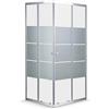 DOCCIASI DocciaSì® - Box doccia angolare 70x100 cm due ante scorrevoli vetro pattern 6 mm profilo cromo lucido misura reale 68 69 x 98 99 x 190h cm