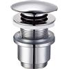 TECOM Piletta per lavabo - Bidet click-clack colore cromo senza troppo - Tecom