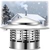 Generic Fumaiolo Comignolo in Acciaio Inox 304, Cappello for Camino Rotondo, Terminale Canna Fumaria Camino Cappello Testa, Tappo di Sfiato per Tetto, Anti-uccelli Ventilazione(100mm/4in)