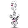 TINSLO Bead Charm Ciondolo Argento Sterling 925 con Cubic Zirconia Pendenti per Pandora Braccialetti, Compatibile con Braccialetti e Collane europei
