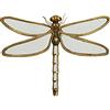 Kare Design Decorazione da parete Dragonfly Mirror, oro/a specchio, 35cm, libellula, riflessi di luce, stile giungla