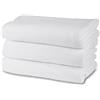 HH HERMET HOTELLERIE Set Asciugamani Bagno In Spugna 100% Cotone, 3 Teli Bagno, Confezione da 3 Pezzi, cm.90x140, 450 gr/mq, Doppio Ritorto, Ideali per B&B e Hotel, Resistente ai Lavaggi Frequenti, Bianco, Linea Comfort