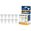 Velamp 10 Lampadine LED GU10, 6Watt Pari ad alogene da 40Watt, 470 lumen, Luce Bianca Naturale 4000K, Angolo del Fascio di 38 Gradi, Lampadina LED Non Dimmerabile