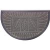 douceur d'Intérieur Tappeto Porta 45X75 Demi-Lune FEUILLES Gris, Gomma, Grigio, 45 x 75 cm