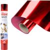 Siser Easy Puff Metallic - Vinile Termotrasferibile Red 30x50 cm, Termovinile Effetto 3D Con Finitura Metallizata, Compatibile con Plotter Da Taglio