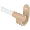 Umbra Bellwood - Asta per tende estensibile, 2,5 cm, 107-305 cm, 2 punte, staffe a parete e materiale di fissaggio inclusi, colore: Bianco/Naturale