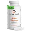 Vita World GABA compresse - gaba integratore ad alto dosaggio 1000 mg al giorno (120 compresse vegane) - scorta per 4 mesi - formula pura, testata in laboratorio, senza glutine né lattosio - vitaworld