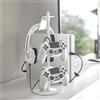 Yamazaki home controller supporto supporto per cuffie con 3 ripiani regolabili in altezza torre bianca 05088
