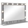 vidaXL Specchio per lavabo rettangolare grigio Sonoma 80 x 55 x 18 cm