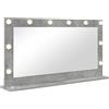 vidaXL Specchio per lavabo rettangolare grigio cemento 100 x 55 x 18 cm