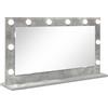 vidaXL Specchio per lavabo rettangolare grigio cemento 80 x 45 x 18 cm