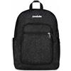 Invicta Jelek Zaino Scuola Media Ragazza, Scuola Elementare, Scomparto PC, Tasca Borraccia, nero scintillante