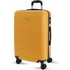 DON ALGODON Valigia media 23 kg | Valigia da viaggio rigida con 4 ruote doppie a 360°, lucchetto TSA e maniglia telescopica | Bagaglio impermeabile per viaggi in aereo, giallo, Classico