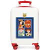 Disney Joumma Disney - Valigia da cabina bianca 33 x 50 x 20 cm, rigida in ABS, chiusura a combinazione laterale, 28 l, 2,2 kg, 4 ruote doppie, bagaglio a mano