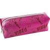 EBERHARD FABER 577435 - Astuccio Vibes rosa, astuccio angolare, astuccio piccolo per scuola, ufficio e vita quotidiana