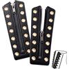 PH PandaHall 2pz Inserti con Cerniera per Stivali con Lacci in Pelle, 7 Occhielli Oro in Metallo con Cerniera per Scarpe da Ginnastica per Adulti Senza Lacci Riparazione Fai Da Te, 16x6cm