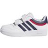 adidas Unisex - Bambini e Ragazzi Hoops 4.0 Shoes, Ftwr White Dark Blue Better Scarlet, 29 EU