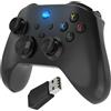 Fosmon Controller Wireless con Dongle USB 2.4GHz, Gamepad Bluetooth per PC, Nintendo Switch/Switch 2, iOS, Android, 2 Tasti Programmabili, Turbo, Vibrazione
