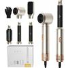 UKLISS Asciugacapelli 5 in 1 Spazzola Asciugacapelli,Hair Styler Air Styler 5 in 1 con 1000 W Asciugacapelli, per Capelli, Spazzola ad Aria Calda, Spazzola Lisciante