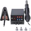 QAXRZCUCD Stazione Di Saldatura 800W 2 In 1 Con Display Digitale, Pistola Ad Aria Calda For Rilavorazione SMD, Saldatore, Dissaldatore, Strumenti Riparazione Veloce E Preciso(KIT1)