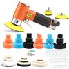 OUTFYT Mini Metal Burnishing Machine Orbital 1inch 2inch 3inch Air Sander Pneumatic Polishing Grinding Tools Buffer Dual Action Polisher For Car ,Alte prestazioni(Orange set)
