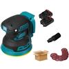 OutFyt Levigatrice elettrica a orbita casuale senza spazzola 125mm for smerigliatrice for legno for Utensili elettrici for batteria 18V ,Alte prestazioni(2x 1.5Ah Battery)
