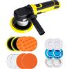 OUTFYT Dual Action Car Polisher Da Orbit macchina di polacco elettrica a caso regolabile Velocità Waxer Buffer ,Alte prestazioni(YE POLISHER KIT)