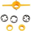 Zohisin Set di matrici NPT per filettatura tubi da 2 pollici 3 4 pollici Utensile per filettatura in PVC Utensile per filettatura manuale in lega e plastica per tubi idraulici per