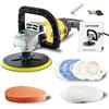 OutFyt Rotatory Car Polisher 180mm Disc Orbital Electric Polishing Machine M14 High Power 6 Variable Speed Paint Care Tool ,Alte prestazioni(With Bonnets)